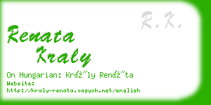 renata kraly business card